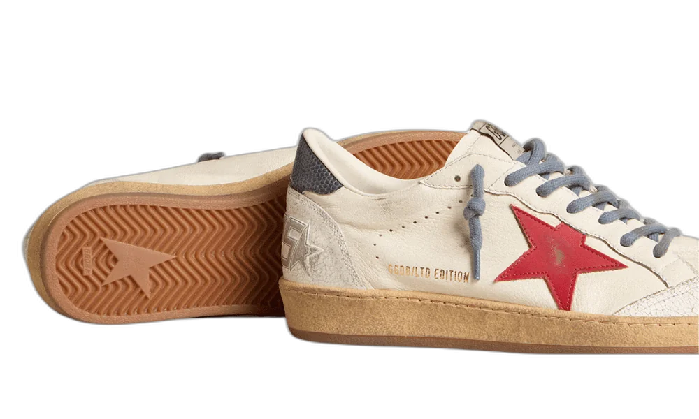 Golden Goose Ball Star LTD Blanco Azul con Estrella Roja